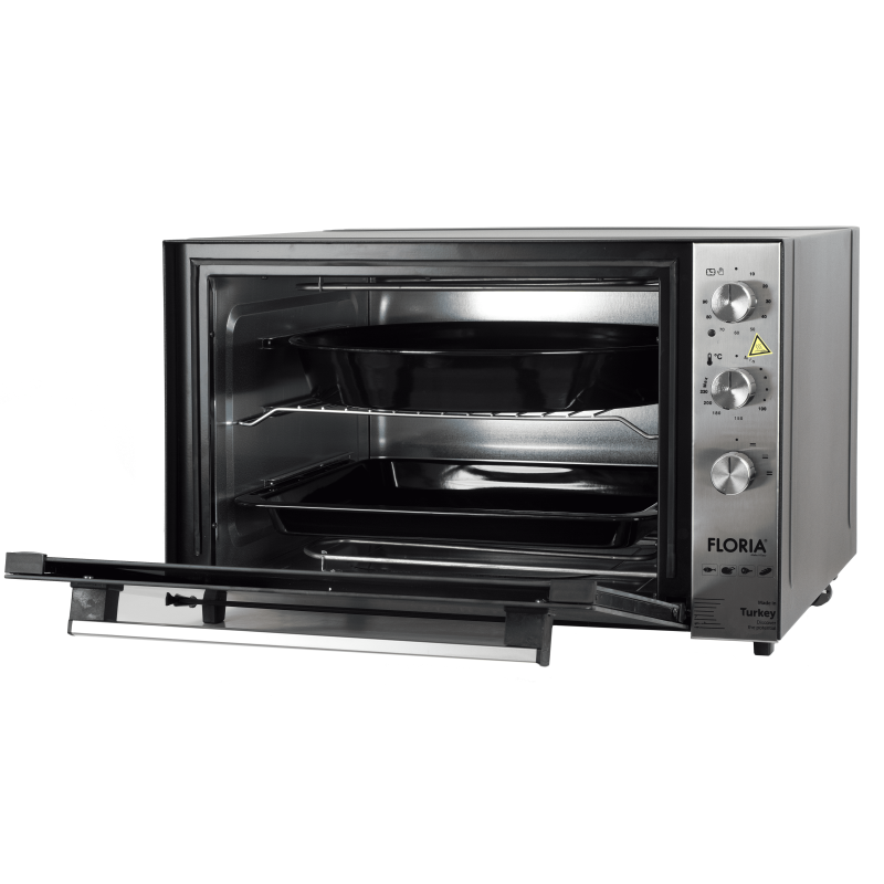 Cuptor electric Floria ZLN-3741, Capacitate 70L, Putere 2000W, Geam dublu, Temporizator 90 min, Temperatura maxima 230 grade celsius