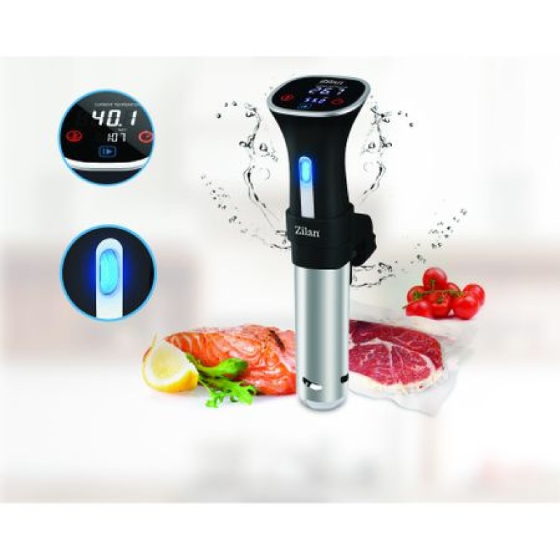 Aparat pentru gatit Sous Vide Zilan ZLN-4007, Argintiu/Negru 800 W, oprire automata, functie timer, display LCD,