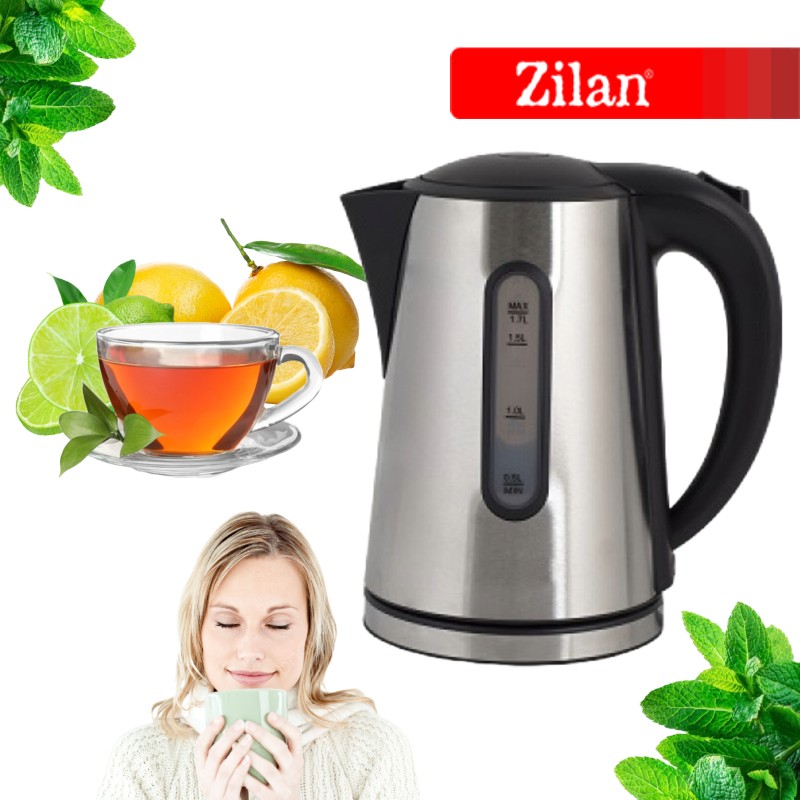 Fierbator electric Zilan ZLN-8502, 1.7 l, 2200 W, Inox