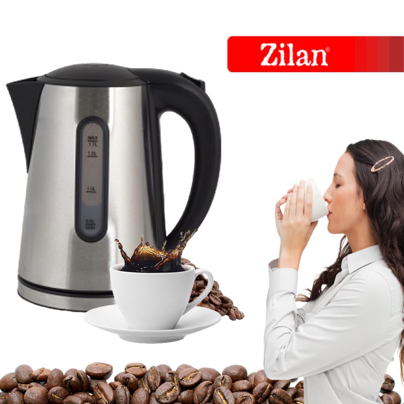 Fierbator electric Zilan ZLN-8502, 1.7 l, 2200 W, Inox
