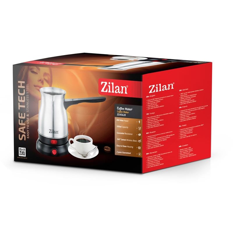 Ibric electric pentru cafea Zilan ZLN-3628, Putere 800W, Capacitate 6 cesti
