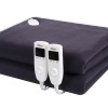 Patura ZLN-4120, Bleumarin cu incalzire electrica Soft Polar Fleece, Negru Pentru doua persoane 160X140 cm, 2x60 W, Temporizator 1-10 ore, ZILAN