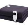 Patura ZLN-4113, Bleumarin cu incalzire electrica Soft Polar Fleece, Negru 150X80 cm, 60 W, Temporizator 1-10 ore, ZILAN