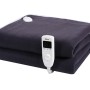 Patura ZLN-4113, Bleumarin cu incalzire electrica Soft Polar Fleece, Negru 150X80 cm, 60 W, Temporizator 1-10 ore, ZILAN
