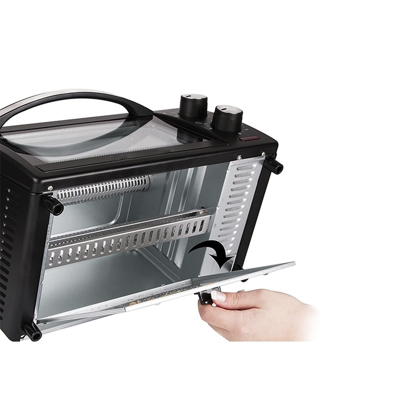 Mini cuptor Zilan-Roza ZLN-4328, 9L, 800W, Geam dublu, Temporizator 60 min