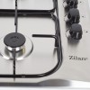 Plita incorporabila ZILAN ZLN-1525,60x50 cm, Inox, 4 ochiuri, Gaz gpl sau natural