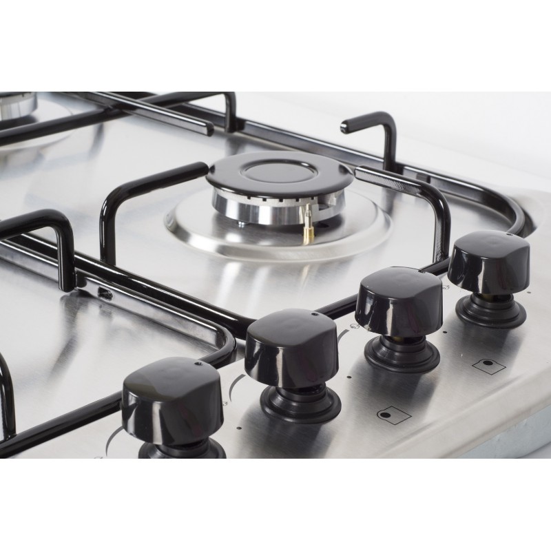 Plita incorporabila ZILAN ZLN-1525,60x50 cm, Inox, 4 ochiuri, Gaz gpl sau natural