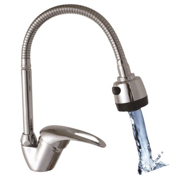 Baterie bucatarie dus flexibil, 2 jeturi, Zilan-Inox, ZLN0382