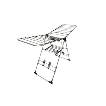 Uscator rufe din aluminiu Argento-Plus ZLN0652,Gri/Negru suprafata uscare 24m,