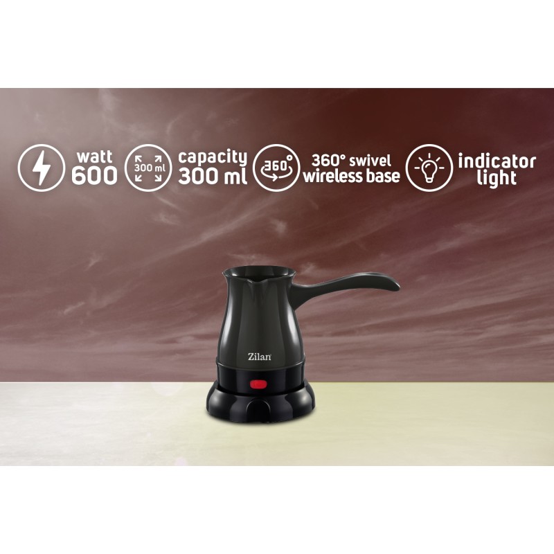 Ibric electric Zilan ZLN0188,Negru Putere 600W, Capacitate 4 cesti,