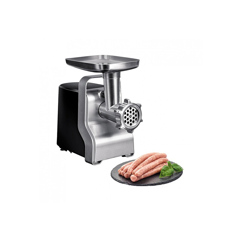 Masina de tocat carne multifunctionala ZILAN ZLN0126, Negru/Gri 2100 W, 3 viteze, Accesorii pentru feliat legume, Accesoriu pentru carnati, Accesorii pentru feliere si maruntire, Cutit inox,