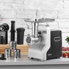 Masina de tocat carne multifunctionala ZILAN ZLN0126, Negru/Gri 2100 W, 3 viteze, Accesorii pentru feliat legume, Accesoriu pentru carnati, Accesorii pentru feliere si maruntire, Cutit inox,