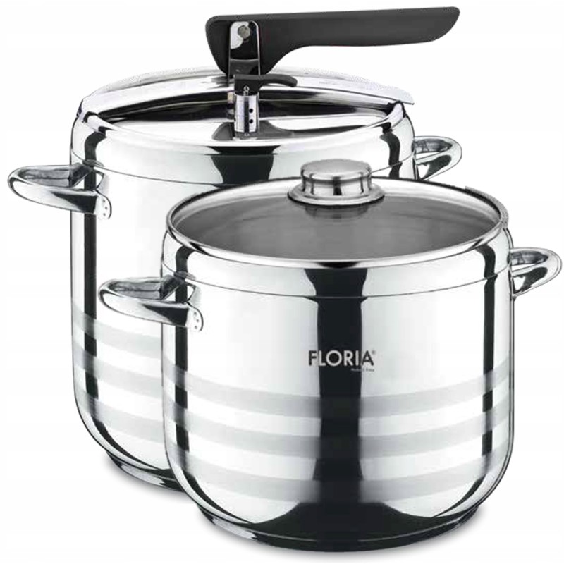 Pachet Oala sub presiune inox ZLN-0676 FLORIA 5L + 7L