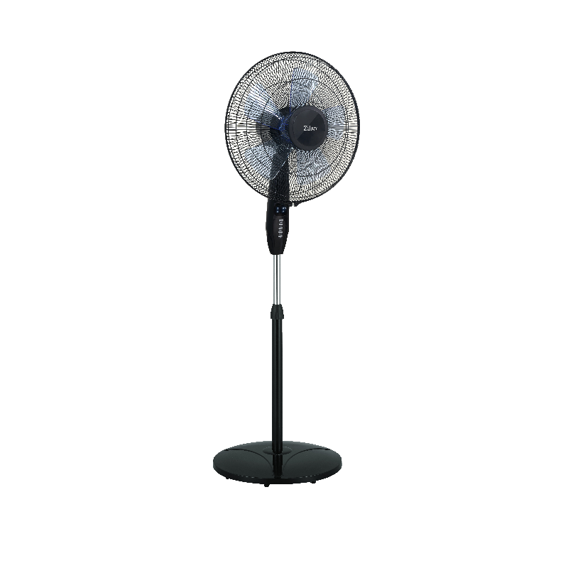 Ventilator cu picior si inaltime reglabila Zilan ZLN-1185,cu 3 viteze si diametru 41 cm,putere 60W,temporizator,pozitie fixa sau rotativa, Negru