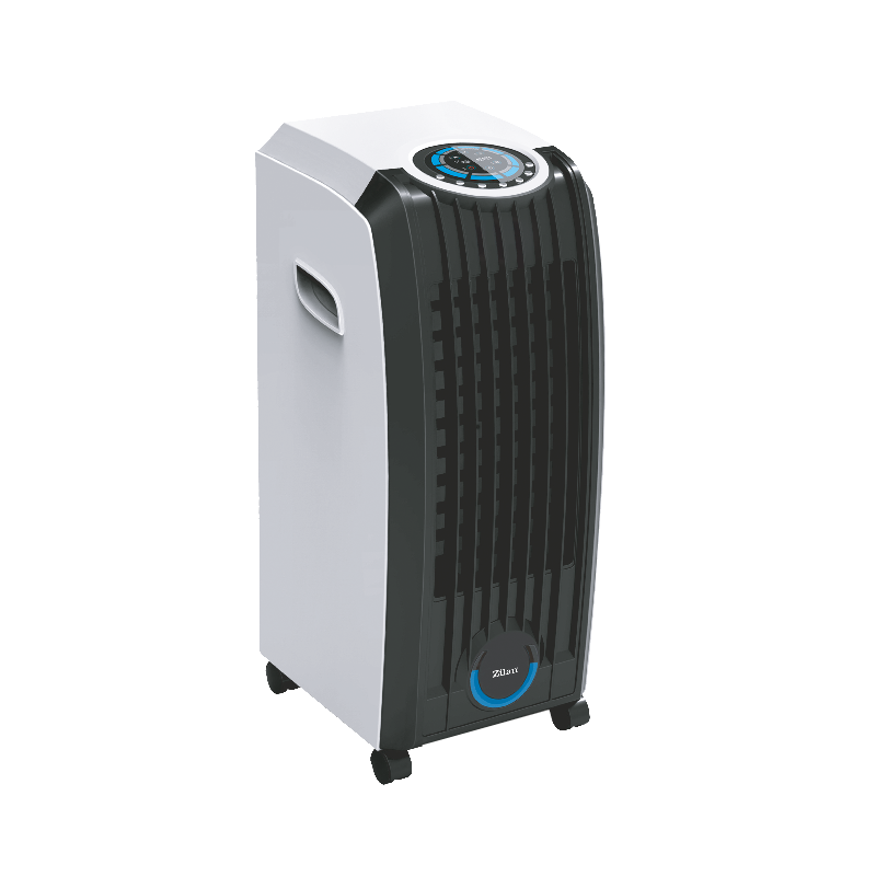 Racitor aer Zilan ZLN-1307, Putere 60W, Telecomanda, 3 viteze, Rezervor apa 8L, Timer, Umidificator, Purificator, Racire si Functie de Ionizare. Alb