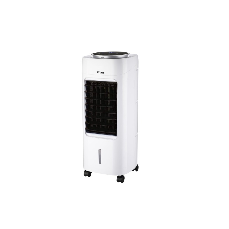 Ventilator cu racitor si purificator de aer mobil ZILAN ZLN-1314, Racire/Umidificare/Purificare, Telecomanda, Temporizator 1-12 ore Rezervor apa 7 l, Portabil, Alb