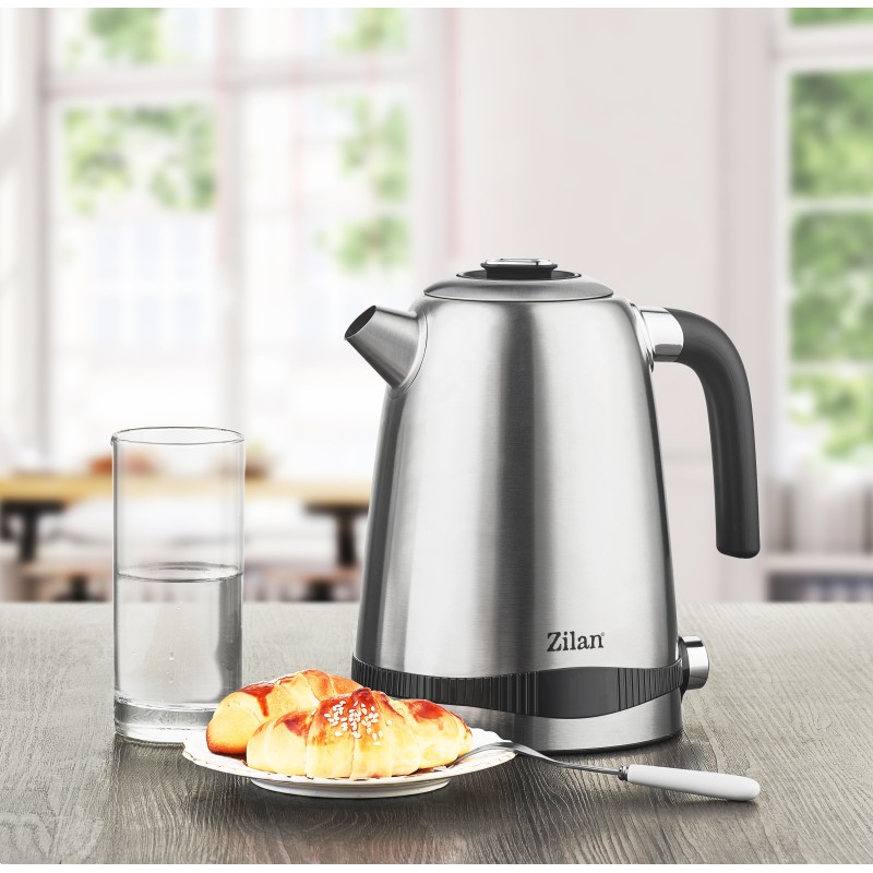 Fierbator electric din Inox Zilan ZLN1000 digital, 2200 W, 7 niveluri intre 40 - 100 grade celsius si functie de mentinere a temperaturii