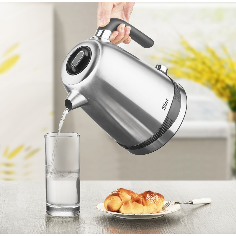 Fierbator electric din Inox Zilan ZLN1000 digital, 2200 W, 7 niveluri intre 40 - 100 grade celsius si functie de mentinere a temperaturii