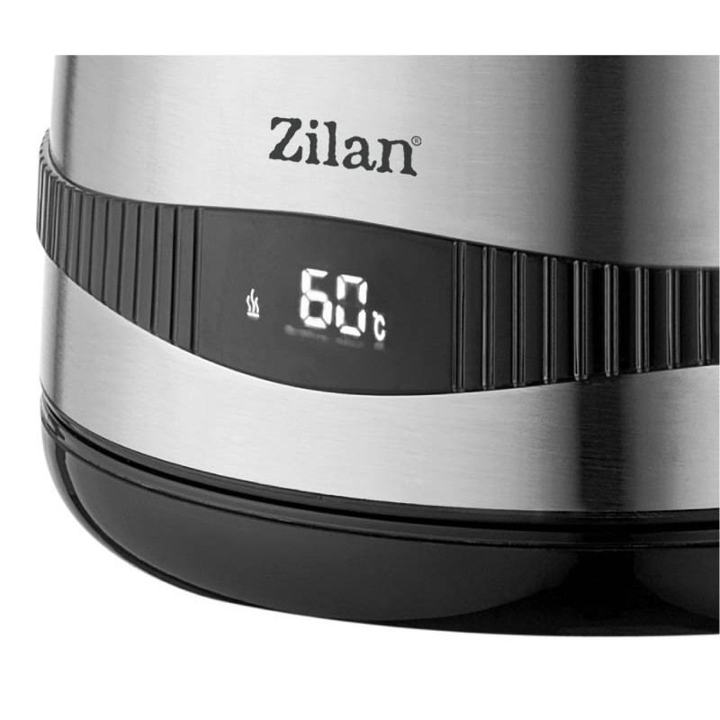 Fierbator electric din Inox Zilan ZLN1000 digital, 2200 W, 7 niveluri intre 40 - 100 grade celsius si functie de mentinere a temperaturii