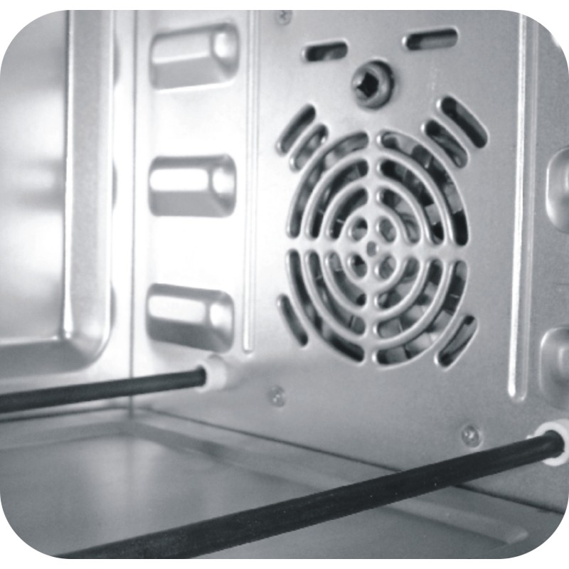 Cuptor electric Zilan ZLN-1024 Rozerin, Convectie, 2000 W, 45 Litri, Temperatura Reglabila, Geam Duble, Negru