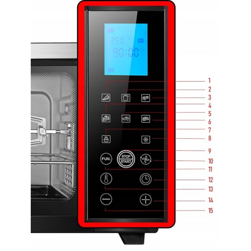 Cuptor electric Zilan ZLN-1031 DARAN2, 1600 W, 28 Litri, Temperatura Reglabila, Digital, Negru