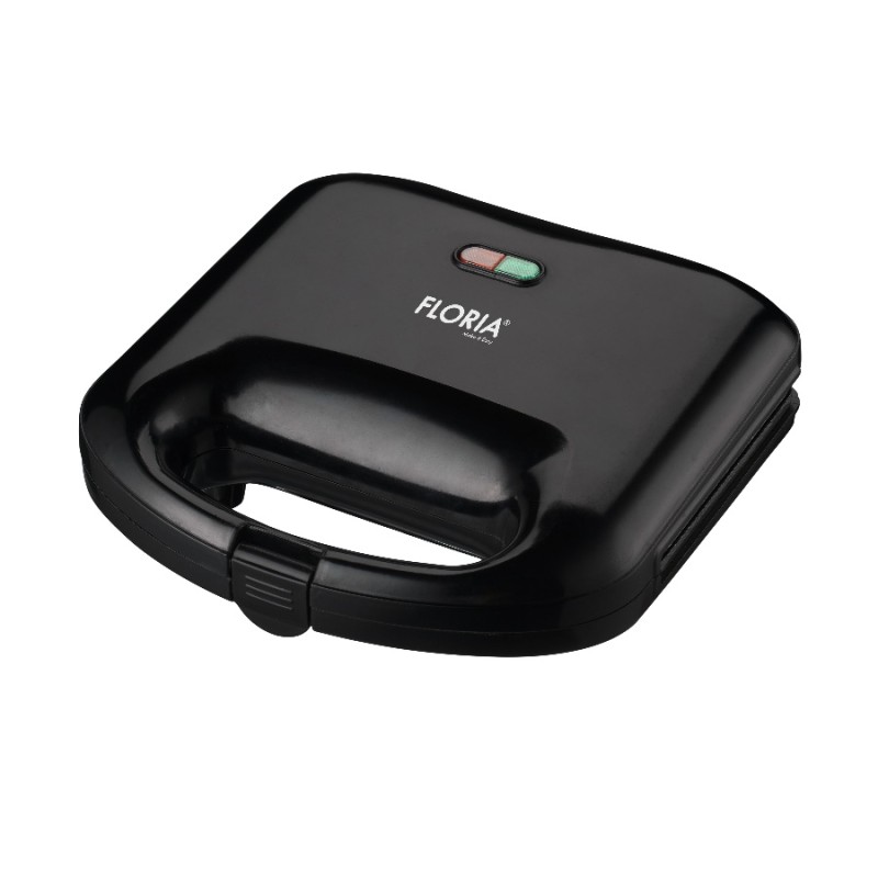 Sandwich Maker Floria ZLN-0829N, Putere 750W, Placa de tip grill, Antiaderenta, indicator luminos, Negru
