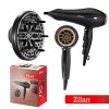 Uscator de par Zilan ZLN-1239, 2200 W,  3 Trepte temperatura, 3 Viteze, Concentrator, Difuzor, Negru