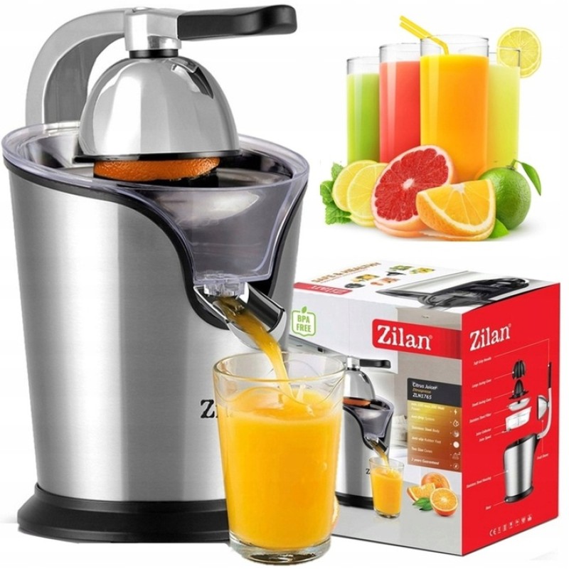 Storcator de citrice Zilan ZLN1765 din otel inoxidabil, Antiderapant, 2 conuri de dimensiuni diferite