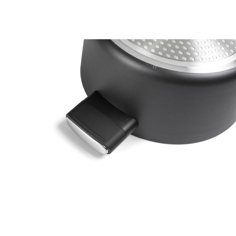 Cratita Zilan ZLN0867 Negru cu invelis din marmura, 5 straturi, 28 cm si manere fine la atingere, 7.1 L