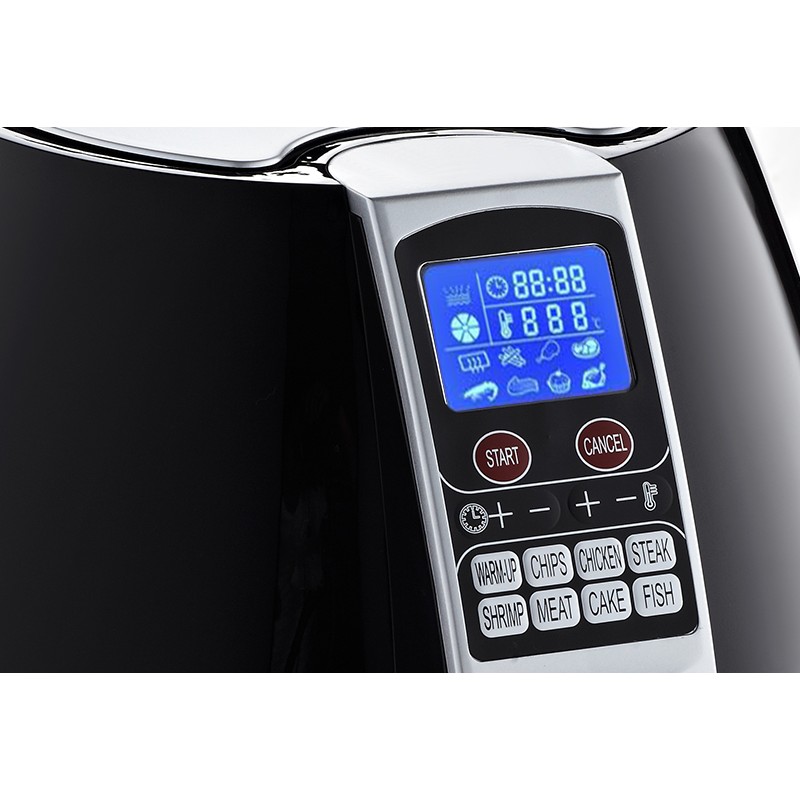 Friteuza Air Fryer Digital ZILAN ZLN-3604, Negru 1500 W, Capacitate 3.5 l, Timer 30 min,
