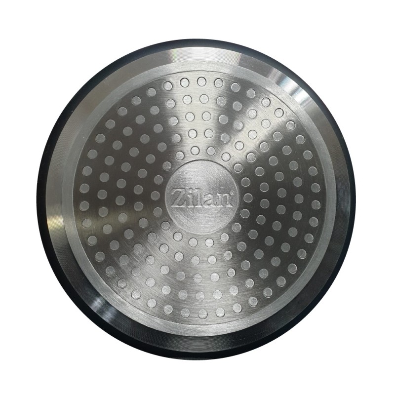 Tigaie Zilan ZLN0928 Negru, invelis din marmura ecologica,diametru 24 cm, 2.4 L