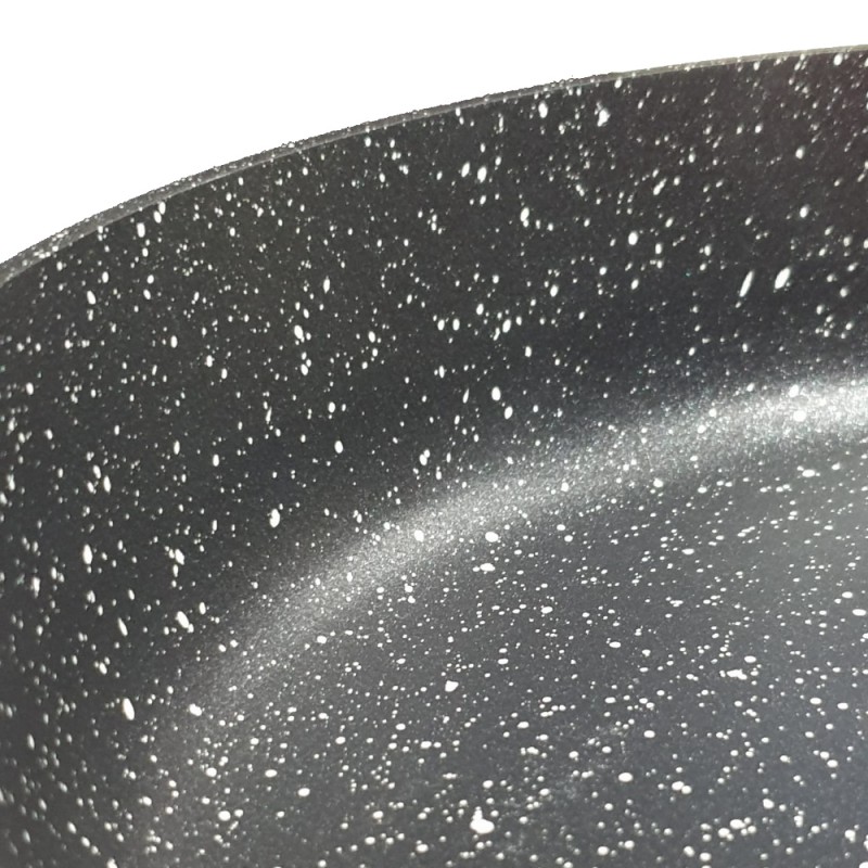 Tigaie Zilan ZLN0935 Negru, invelis din marmura ecologica,diametru 26 cm, 3.1 L