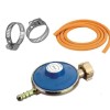 Pachet - 2 metrii furtun gaz + regulator presiune  ceas  + 2 buc coliere