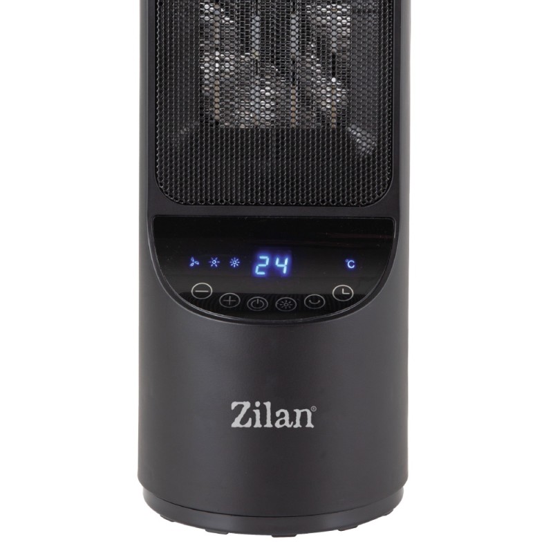 Aeroterma ceramica turn Zilan ZLN2052Negru, 2000W, timer 8H, siguranta la rasturnare