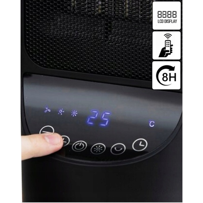 Aeroterma ceramica turn Zilan ZLN2052Negru, 2000W, timer 8H, siguranta la rasturnare