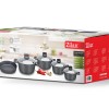 Set de oale Zilan ZLN0942 Negru, cu 9 piese, invelis din marmura si manere fine la atingere