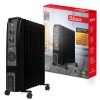 Calorifer electric cu ulei ZILAN ZLN1956 Negru, termostat reglabil, 2500W, 9 elementi
