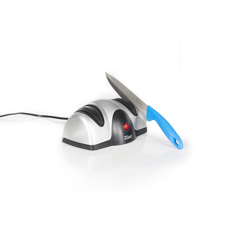 Ascutitor de cutite electric Zilan ZLN2168 Gri, cu doua nivele de ascutire, 40W, usor de curatat