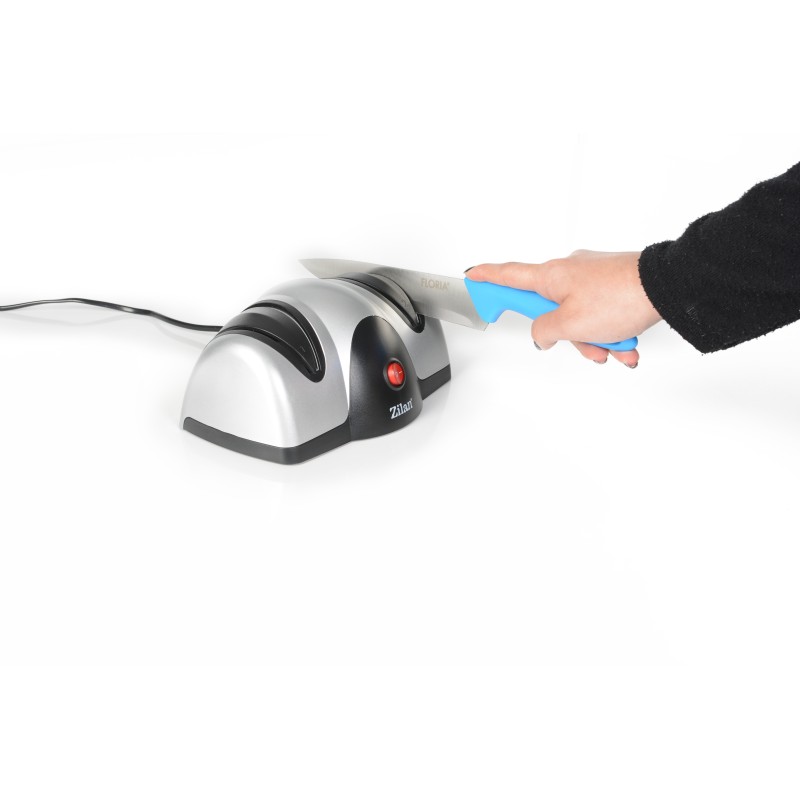 Ascutitor de cutite electric Zilan ZLN2168 Gri, cu doua nivele de ascutire, 40W, usor de curatat