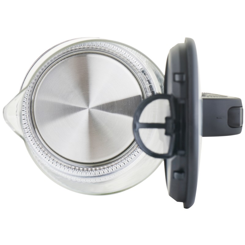 Fierbator cu LED albastru Zilan ZLN1796, 1.7L, 2200 W, transparent