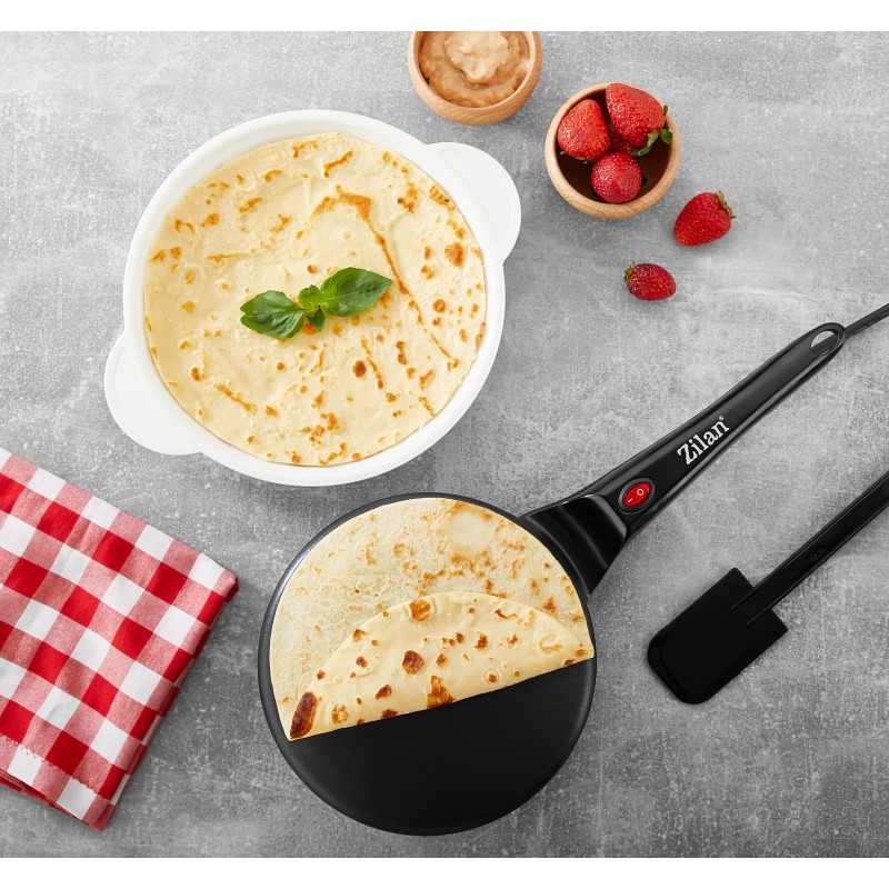 Aparat pentru facut clatite Zilan ZLN2915 Negru, 800W, cu diamentru de 20 cm