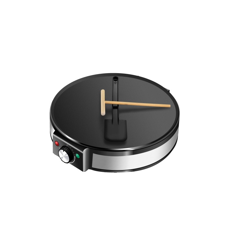 Aparat pentru preparat clatite Zilan ZLN2922  Negru/Inox, 1200W, Diametru plita 30cm, Temperatura ajustabila,