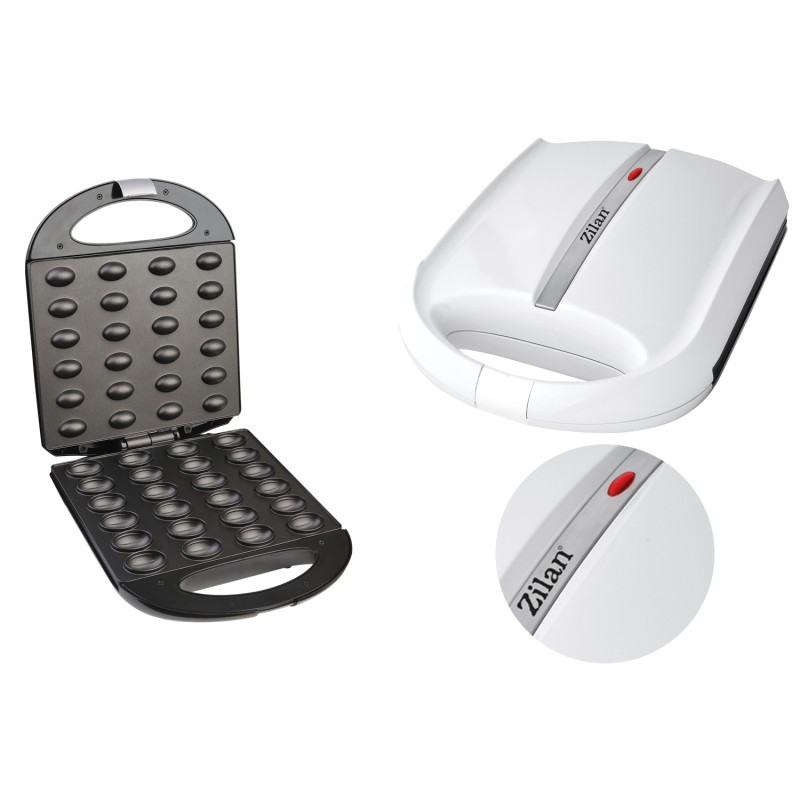 Aparat pentru preparat nuci Zilan ZLN2809 ALB, 24 jumatati sau 12 nuci intregi, 1600W, indicator luminos, Placi Neaderente