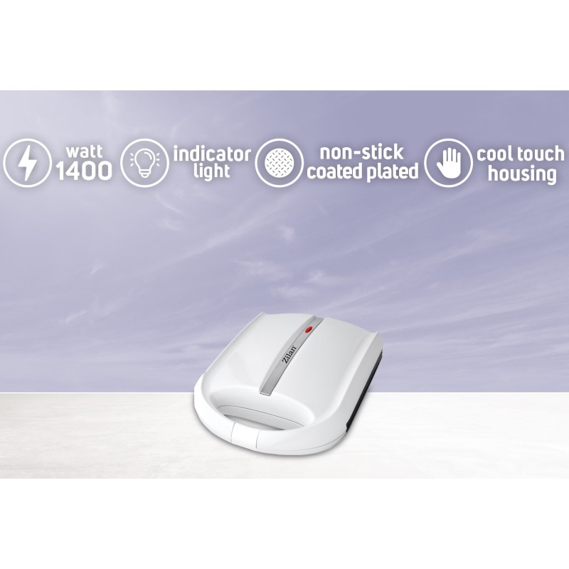 Aparat pentru preparat nuci Zilan ZLN2809 ALB, 24 jumatati sau 12 nuci intregi, 1600W, indicator luminos, Placi Neaderente