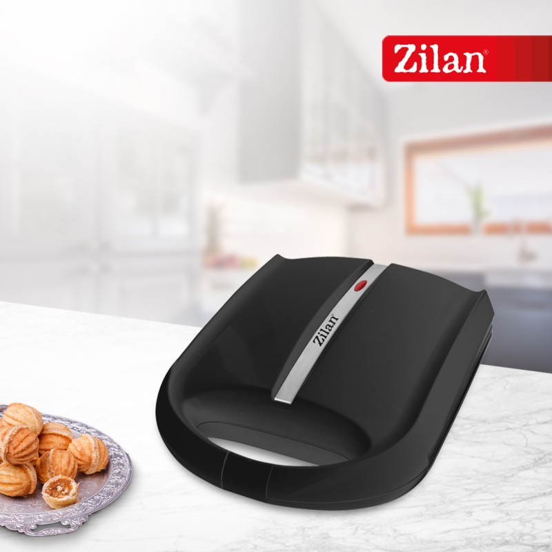 Aparat pentru preparat nuci Zilan ZLN2816 Negru, 24 jumatati sau 12 nuci intregi, 1600W, indicator luminos, Placi Neaderente