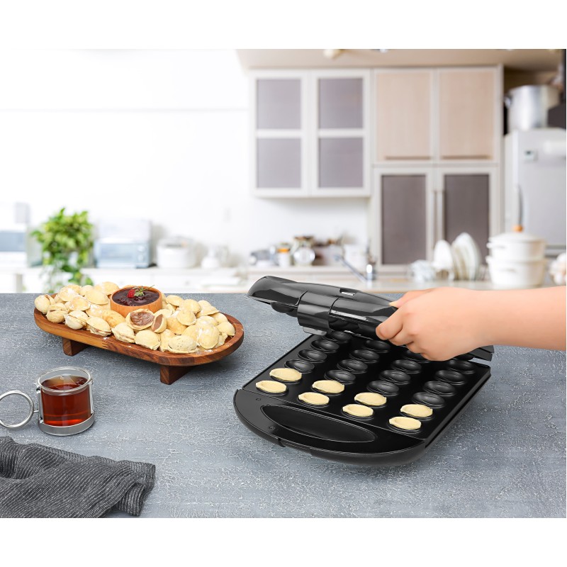 Aparat pentru preparat nuci Zilan ZLN2816 Negru, 24 jumatati sau 12 nuci intregi, 1600W, indicator luminos, Placi Neaderente