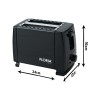 Prajitor de paine Floria ZLN1826 Negru, 700W, 7 nivele de control al temperaturii, buton de oprire
