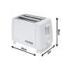 Prajitor de paine Floria ZLN1833 Alb, 700W, 7 nivele de control al temperaturii, buton de oprire