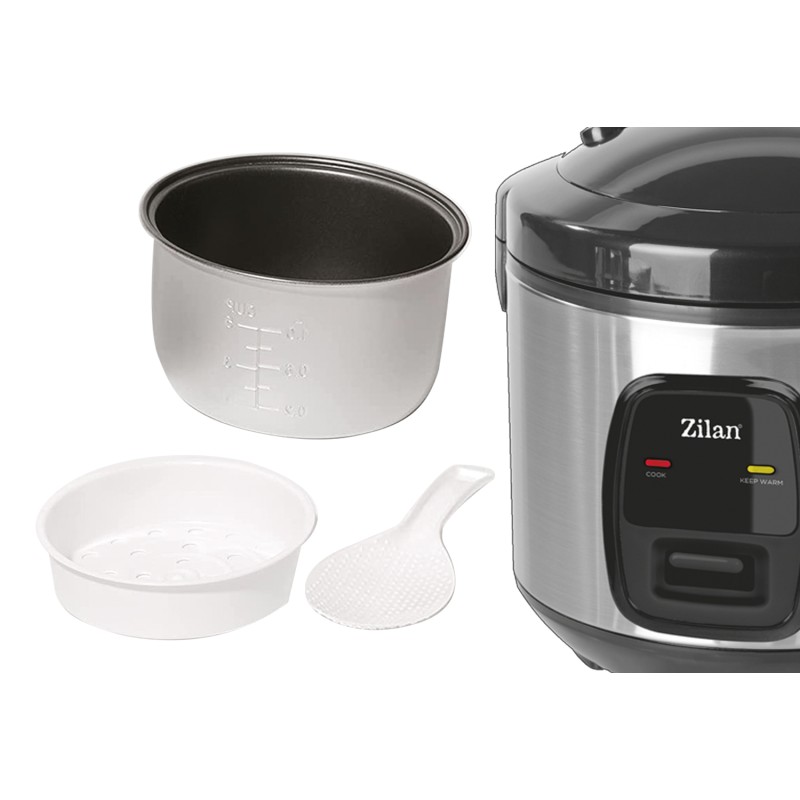 Aparat de gatit Zilan ZLN2793 2 in 1 pentru gatit orez si alimente la abur, capacitate 1.5L, 500W