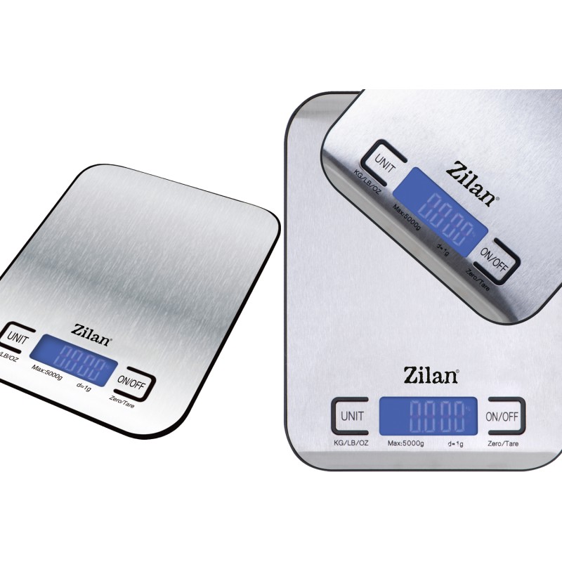 Cantar alimentar digital Zilan ZLN2984 Gri, capacitate 5000g, inchidere automata